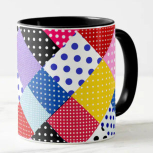 Colorful Modern Mosaic Dots Pattern           Mug