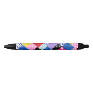 Colorful Modern Mosaic Dots Pattern Pen
