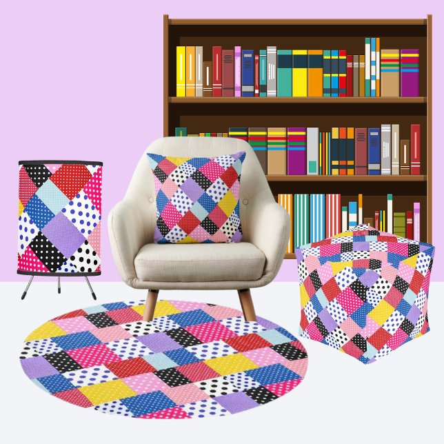 Colorful Modern Mosaic Dots Pattern           Throw Pillow (Creator Uploaded)