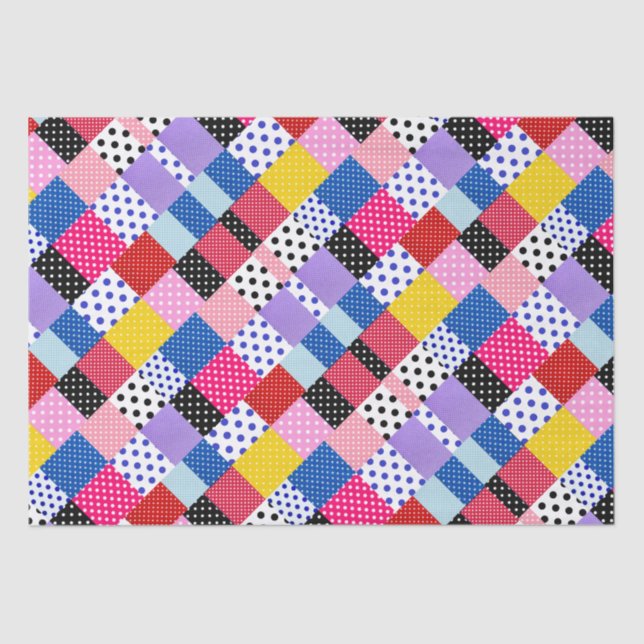 Colorful Modern Mosaic Dots Pattern           Tissue Paper (Front)