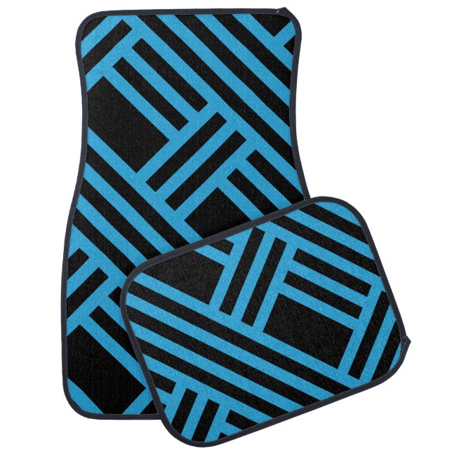 Colorful Modern Mosaic Geometric Pattern          Car Floor Mat (Set)