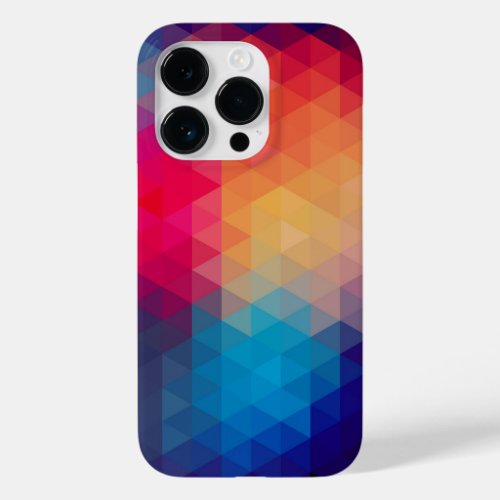 Colorful Modern Mosaic Geometric Pattern Case_Mate iPhone 14 Pro Case
