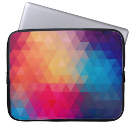 Colorful Modern Mosaic Geometric Pattern Laptop Sleeve