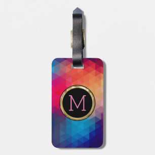 Colorful Modern Mosaic Geometric Pattern Luggage Tag