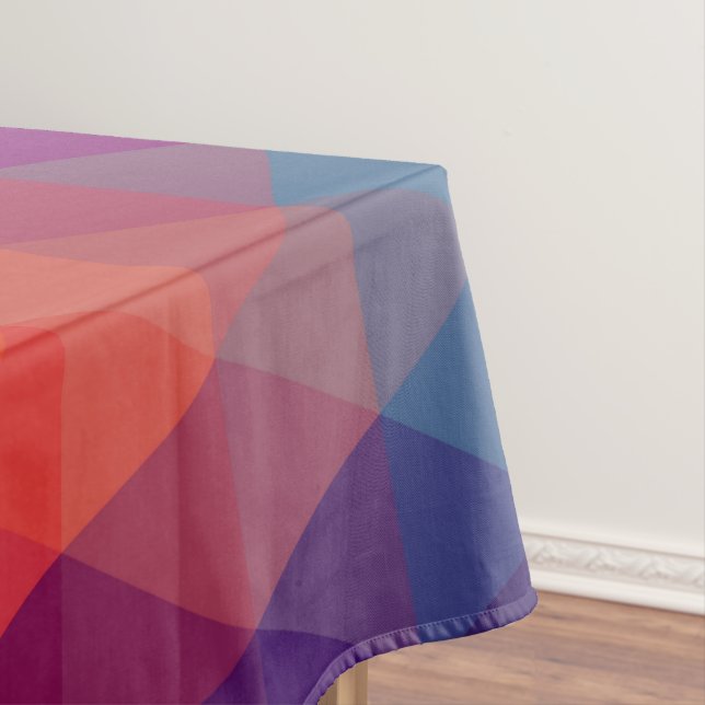 Colorful Modern Mosaic Geometric Pattern Tablecloth (In Situ)