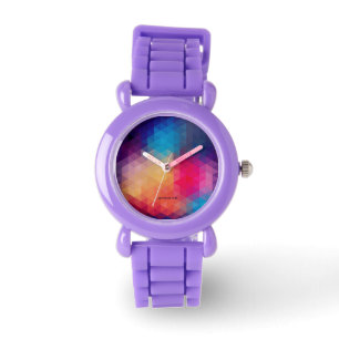 Colorful Modern Mosaic Geometric Pattern Watch