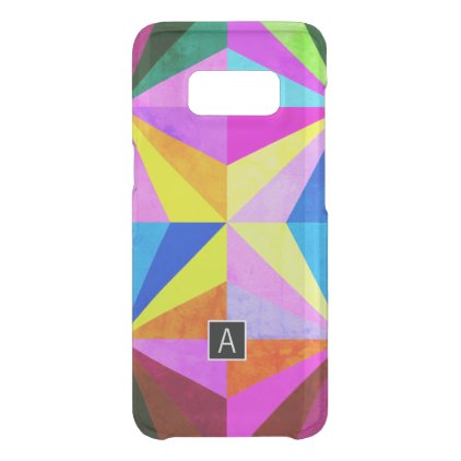 Colorful Modern Multi-Colored Geometric | Monogram Uncommon Samsung Galaxy S8 Case