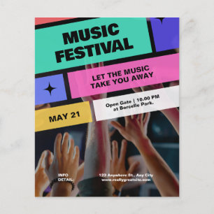 Colorful Modern Music Festival, Musical Party  Flyer