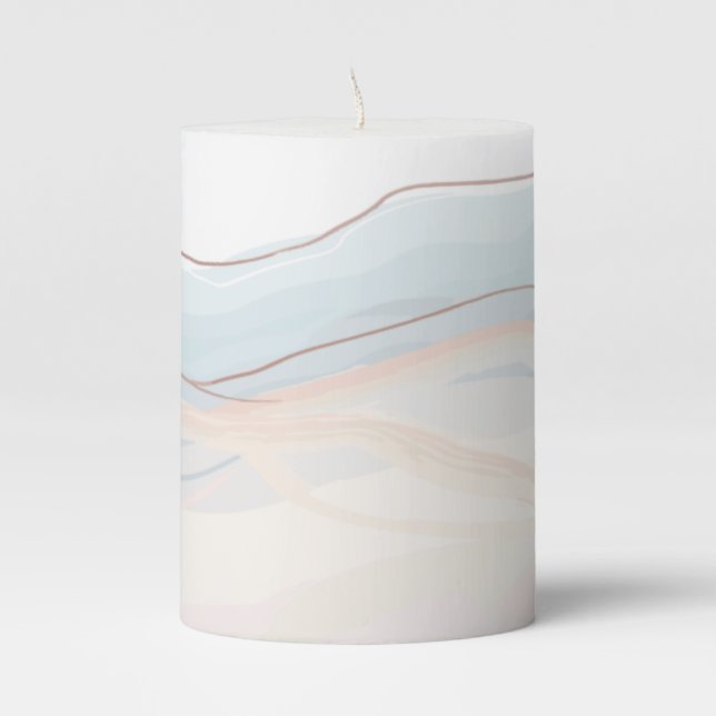 Colorful Modern Painted Candle (Front)