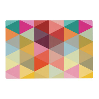 Colorful Modern Palette Triangle Pattern Placemats