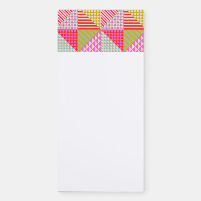 Colorful Modern Patchwork Geometric Notepad (Front)