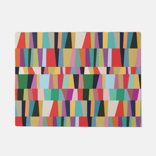 Colorful Modern Patchwork Pattern Doormat