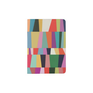 Colorful Modern Patchwork Pattern Passport Holder