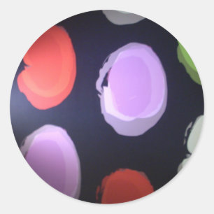 Colorful Modern Pattern Polka Dot Art Print Classic Round Sticker