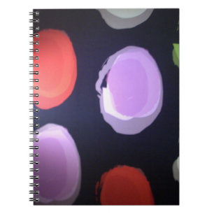Colorful Modern Pattern Polka Dot Art Print Notebook