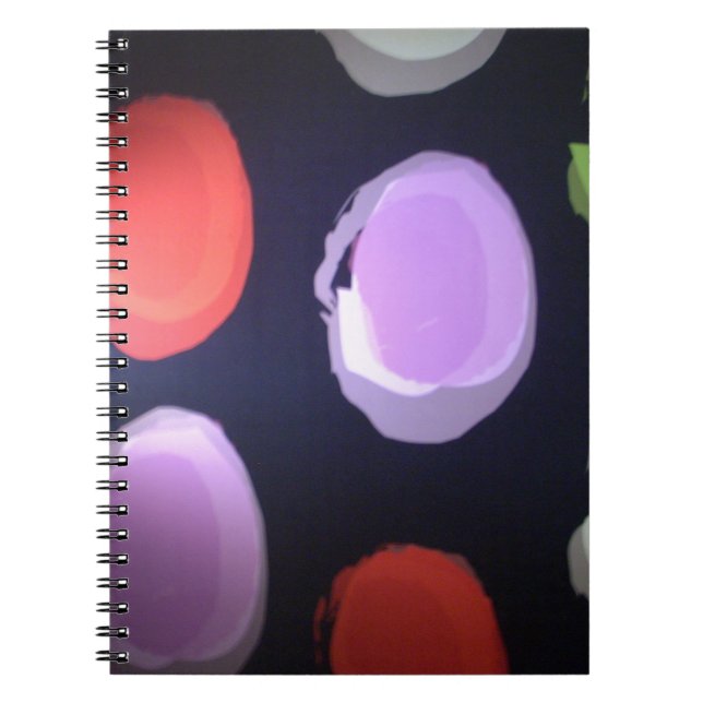 Colorful Modern Pattern Polka Dot Art Print Notebook (Front)