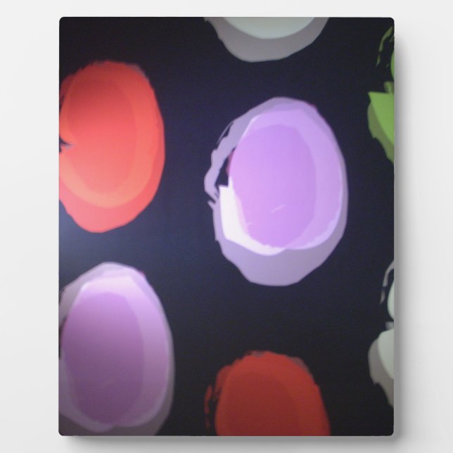 Colorful Modern Pattern Polka Dot Art Print Plaque (Front)