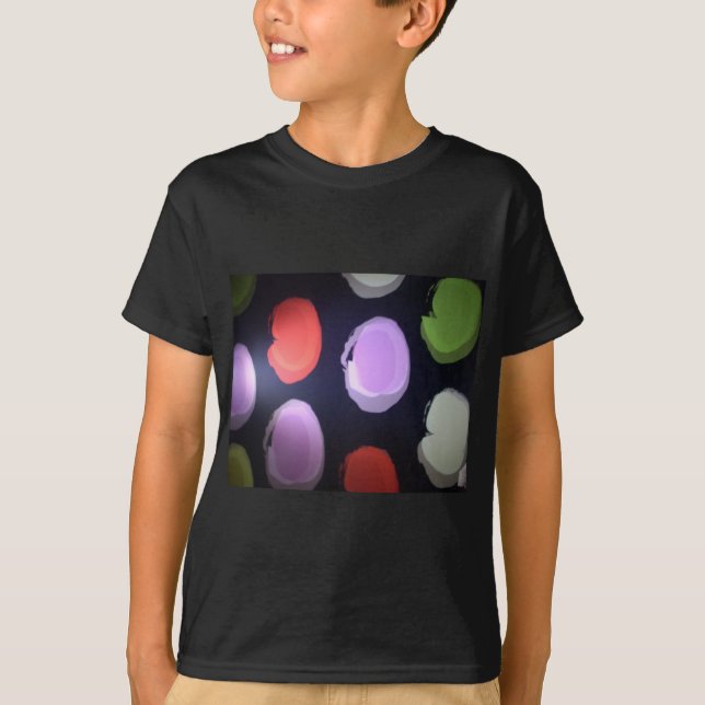 Colorful Modern Pattern Polka Dot Art Print T-Shirt (Front)