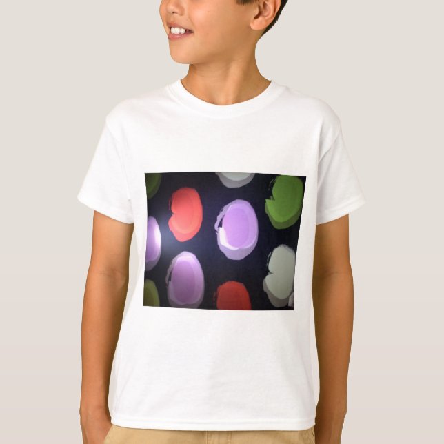 Colorful Modern Pattern Polka Dot Art Print T-Shirt (Front)
