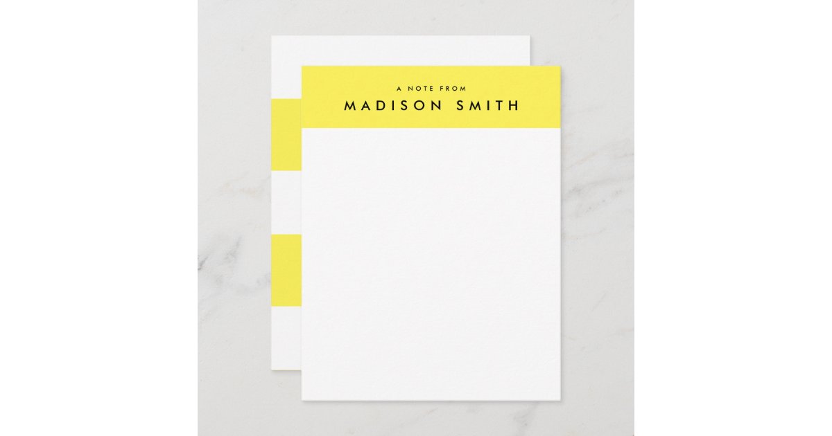 Colorful Modern Personal Stationery Note Cards Zazzle