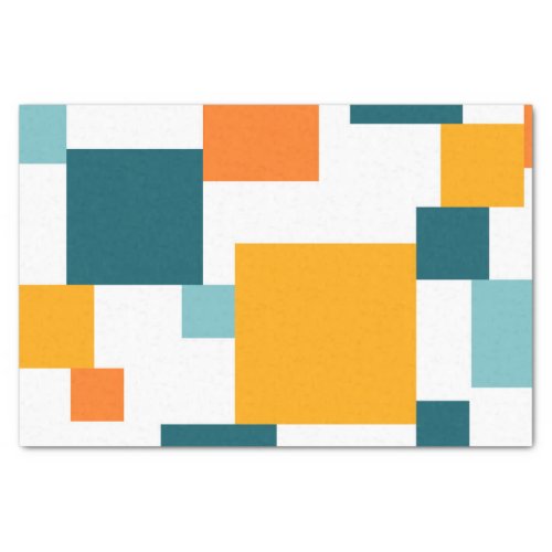 Colorful modern playful square geometric pattern tissue paper