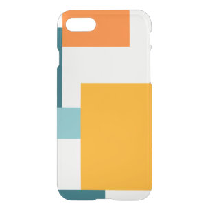 Colorful, modern, playful square geometric pattern iPhone SE/8/7 case