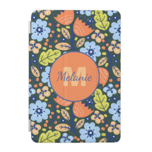 Colorful Modern Pretty Flower Pattern Personalised iPad Mini Cover