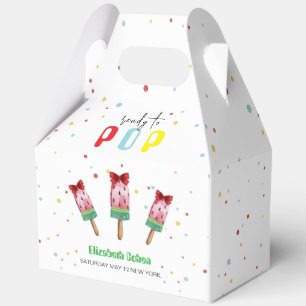 Colorful Modern Ready To Pop Ice Cream Baby Shower Favor Boxes