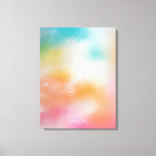 Colorful Modern Red Pink Blue Abstract Art Trendy Canvas Print
