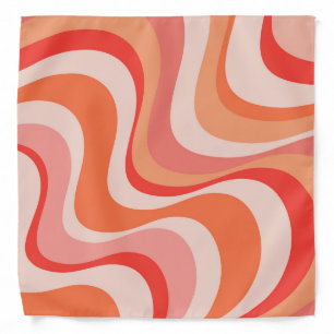 Colorful modern retro waves design bandana