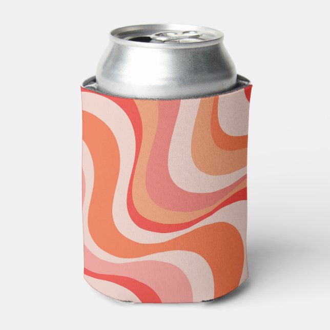 Colorful modern retro waves design can cooler (Can Front)