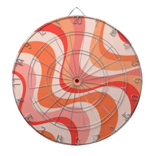 Colorful modern retro waves design dart board