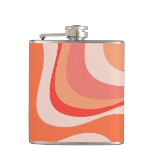 Colorful modern retro waves design flask