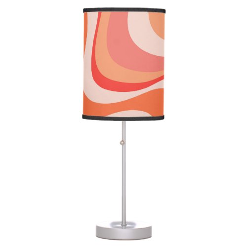 Colorful modern retro waves design table lamp
