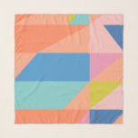 Colorful Modern Shapes in Bright Blue and Orange Scarf<br><div class="desc">Colorful Shapes in Orange,  Pink,  and Blue</div>