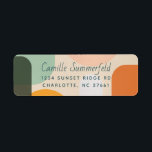 Colorful Modern Shapes Return Address Label<br><div class="desc">Abstract shapes in soft but fun colors give this modern return address label a non-traditional but warm feeling.</div>