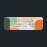 Colorful Modern Shapes Return Address Label<br><div class="desc">Abstract shapes in soft but fun colors give this modern return address label a non-traditional but warm feeling.</div>