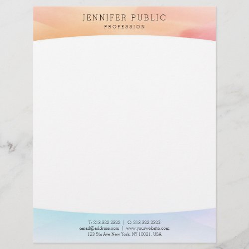 Colorful Modern Simple Design Elegant Template Letterhead