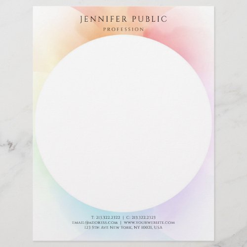 Colorful Modern Simple Design Professional Letterhead