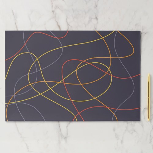 Colorful modern simple trendycurvy messy lines paper pad