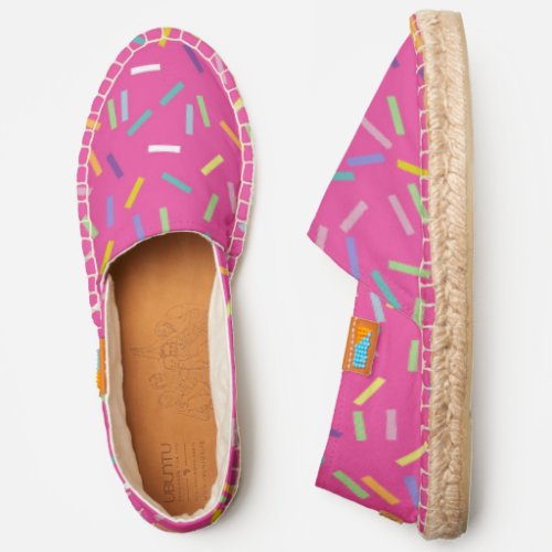 Colorful Modern Sprinkles Pink Pattern Espadrilles