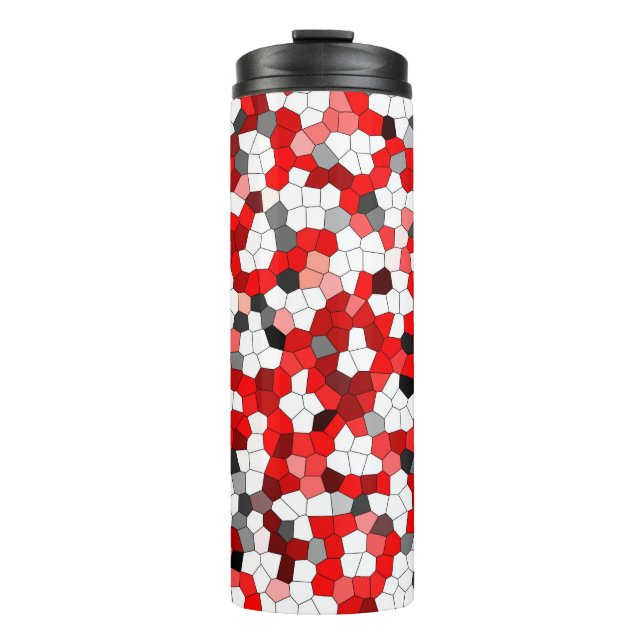 Colorful Modern Stained Glass Pattern Thermal Tumbler (Front)