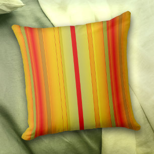 Colorful Modern Striped Pattern Pillow