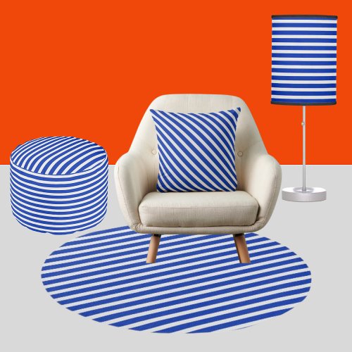 Colorful Modern Striped Pattern           Pouf