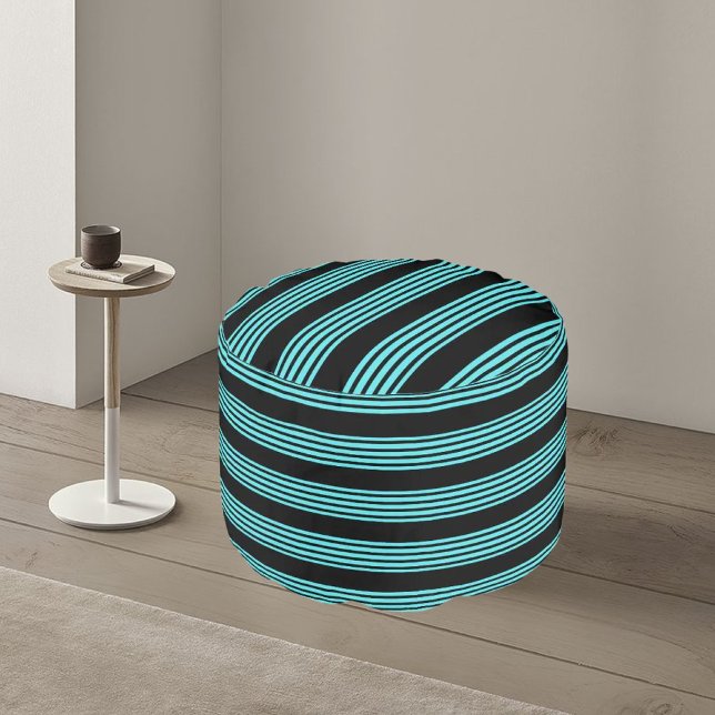 Colorful Modern Striped Pattern           Pouf (Creator Uploaded)