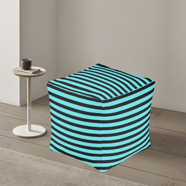 Colorful Modern Striped Pattern           Pouf (Creator Uploaded)