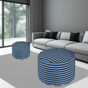 Colorful Modern Striped Pattern Pouf