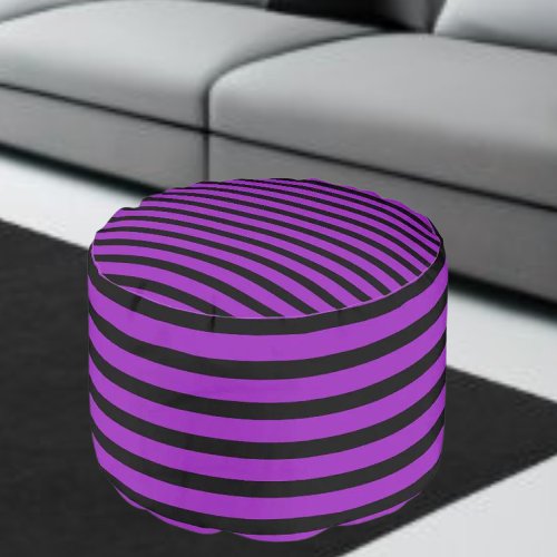 Colorful Modern Striped Pattern           Pouf