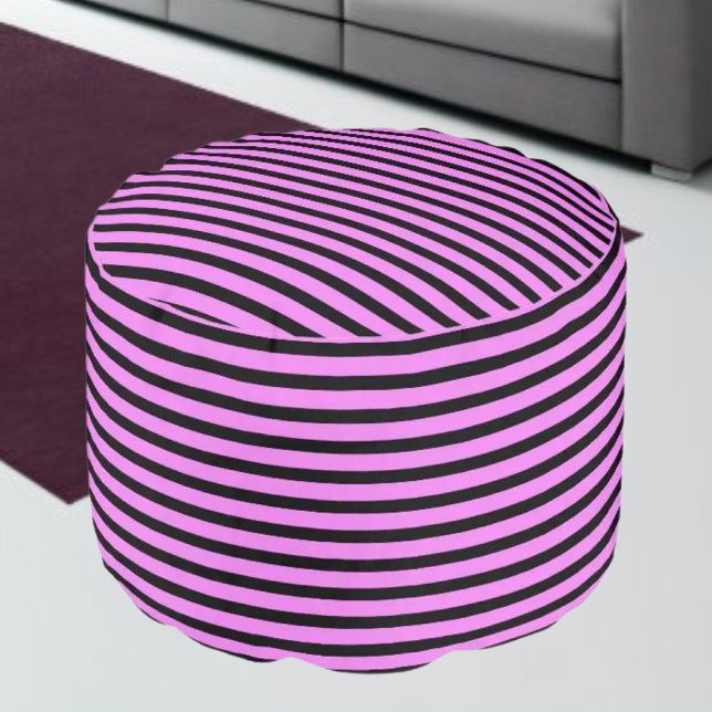 Colorful Modern Striped Pattern           Pouf (Creator Uploaded)