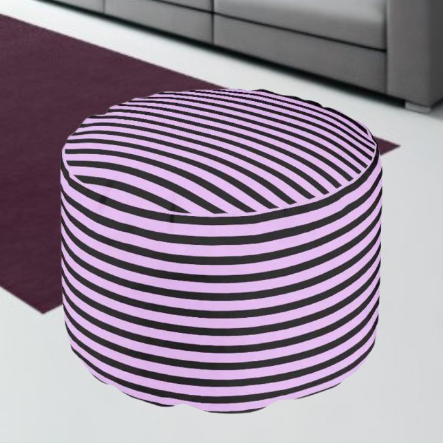 Colorful Modern Striped Pattern           Pouf (Creator Uploaded)